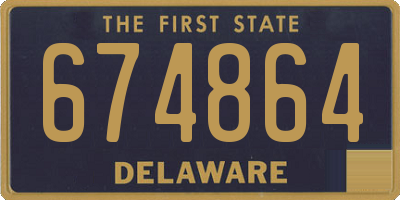 DE license plate 674864