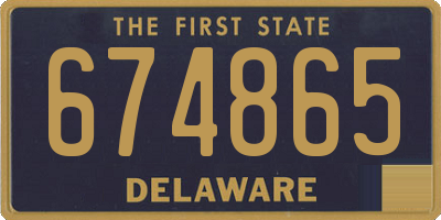 DE license plate 674865
