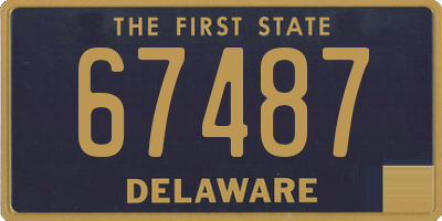 DE license plate 67487