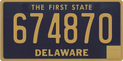 DE license plate 674870