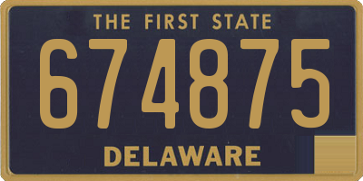 DE license plate 674875