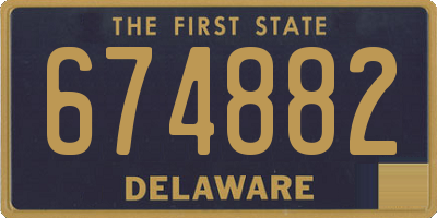 DE license plate 674882