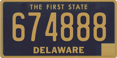 DE license plate 674888