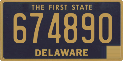 DE license plate 674890