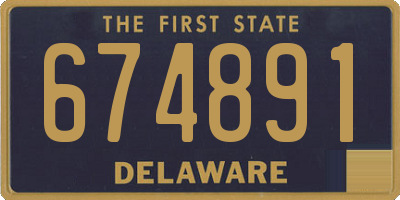 DE license plate 674891
