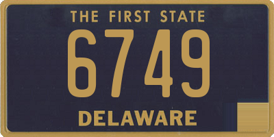 DE license plate 6749