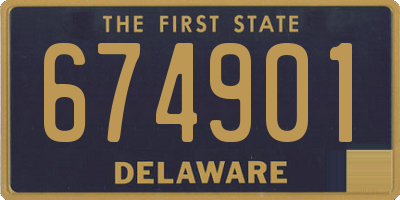 DE license plate 674901