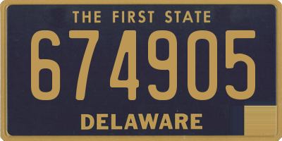 DE license plate 674905