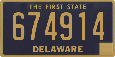 DE license plate 674914