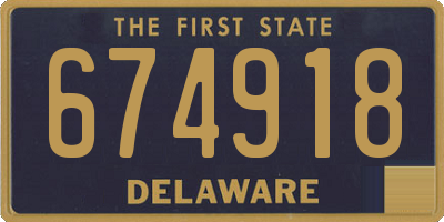 DE license plate 674918