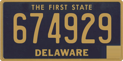 DE license plate 674929