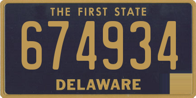 DE license plate 674934