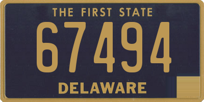 DE license plate 67494