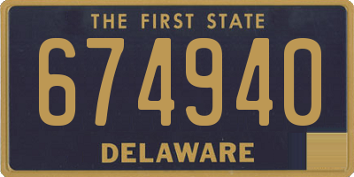 DE license plate 674940
