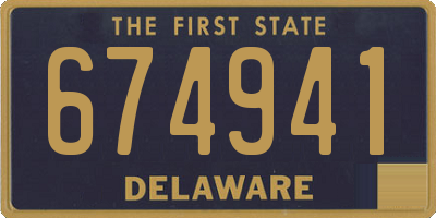 DE license plate 674941