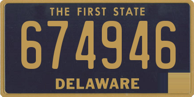 DE license plate 674946