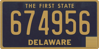 DE license plate 674956