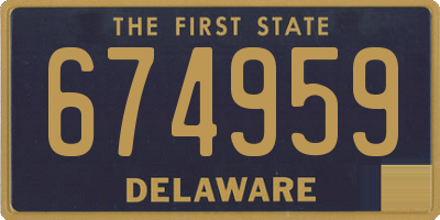 DE license plate 674959