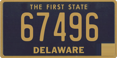 DE license plate 67496