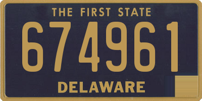 DE license plate 674961