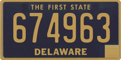 DE license plate 674963