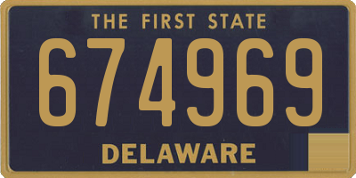 DE license plate 674969