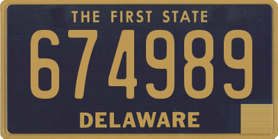 DE license plate 674989