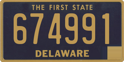 DE license plate 674991