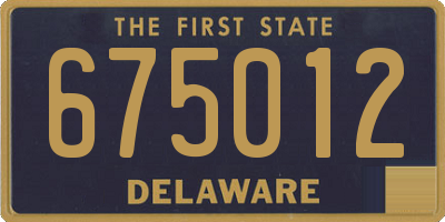 DE license plate 675012