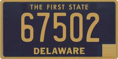 DE license plate 67502