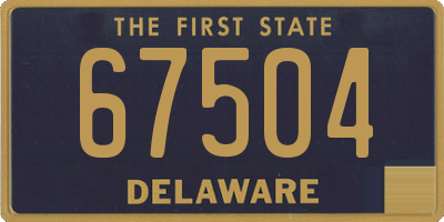 DE license plate 67504