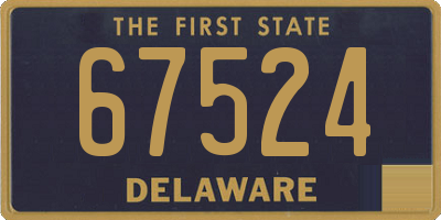 DE license plate 67524