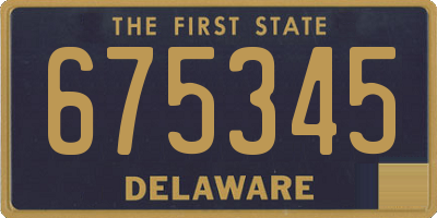DE license plate 675345