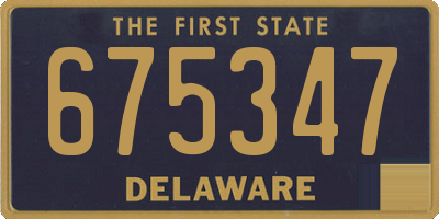DE license plate 675347