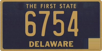 DE license plate 6754
