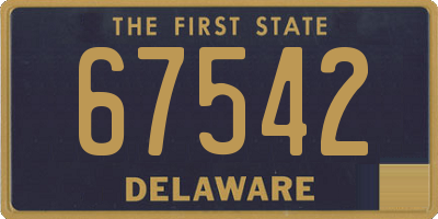 DE license plate 67542