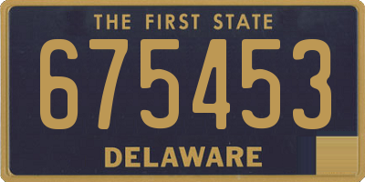 DE license plate 675453