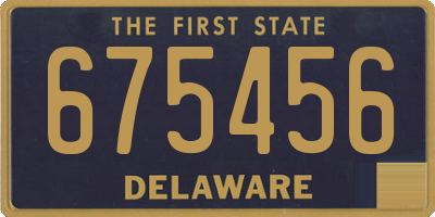 DE license plate 675456