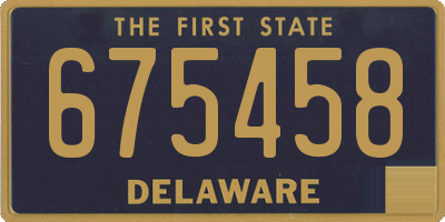 DE license plate 675458