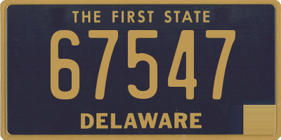 DE license plate 67547