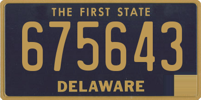 DE license plate 675643