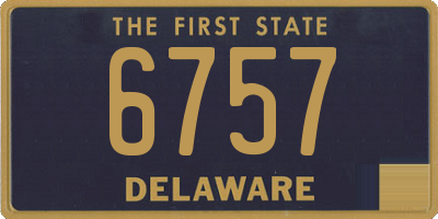 DE license plate 6757