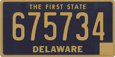 DE license plate 675734