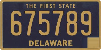 DE license plate 675789