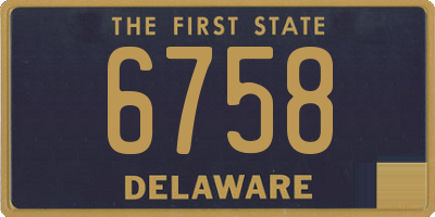DE license plate 6758