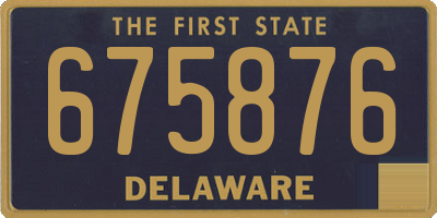 DE license plate 675876