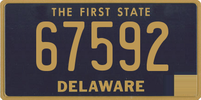 DE license plate 67592