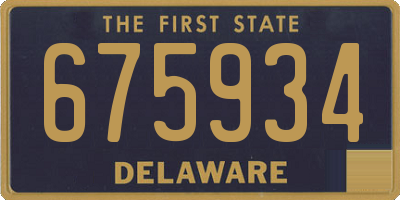 DE license plate 675934