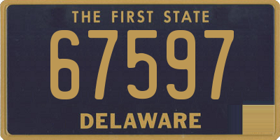 DE license plate 67597
