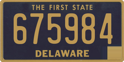 DE license plate 675984